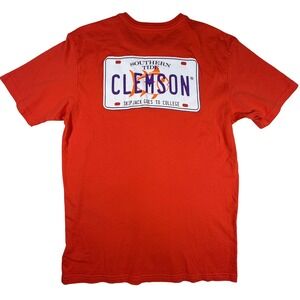Southern Tide Clemson Tigers Orange‎ Graphic Pocket T-Shirt Mens Small Skipjack